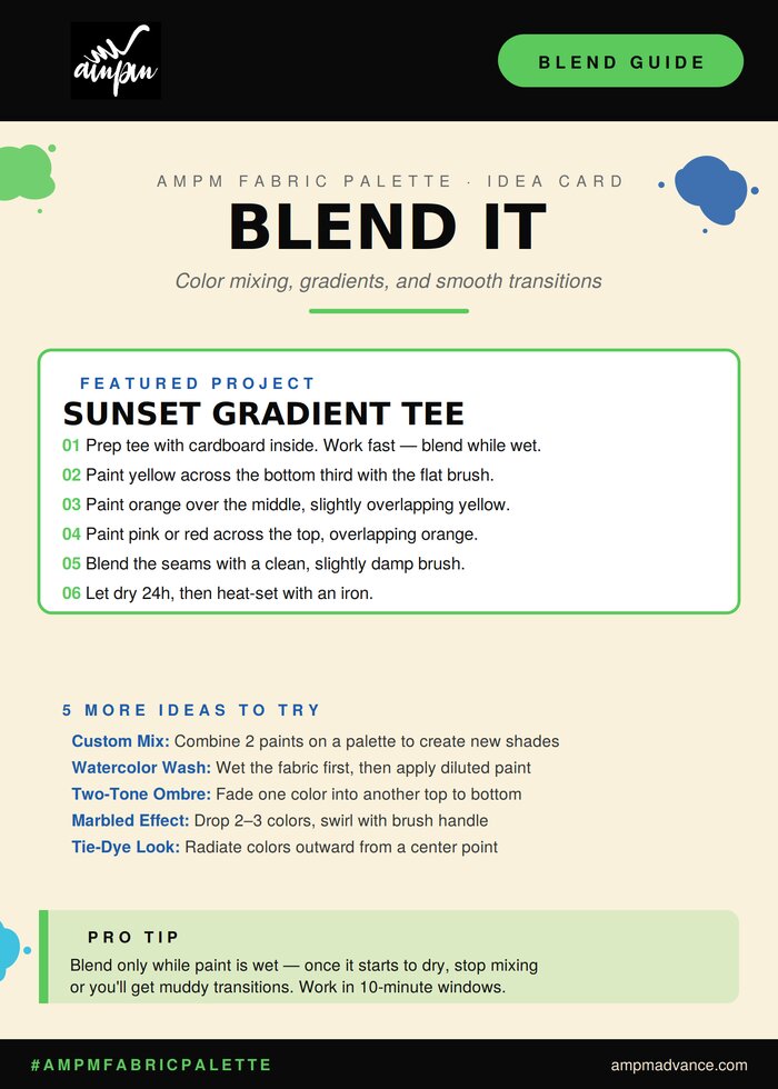 Blend It idea card — Sunset Gradient Tee project