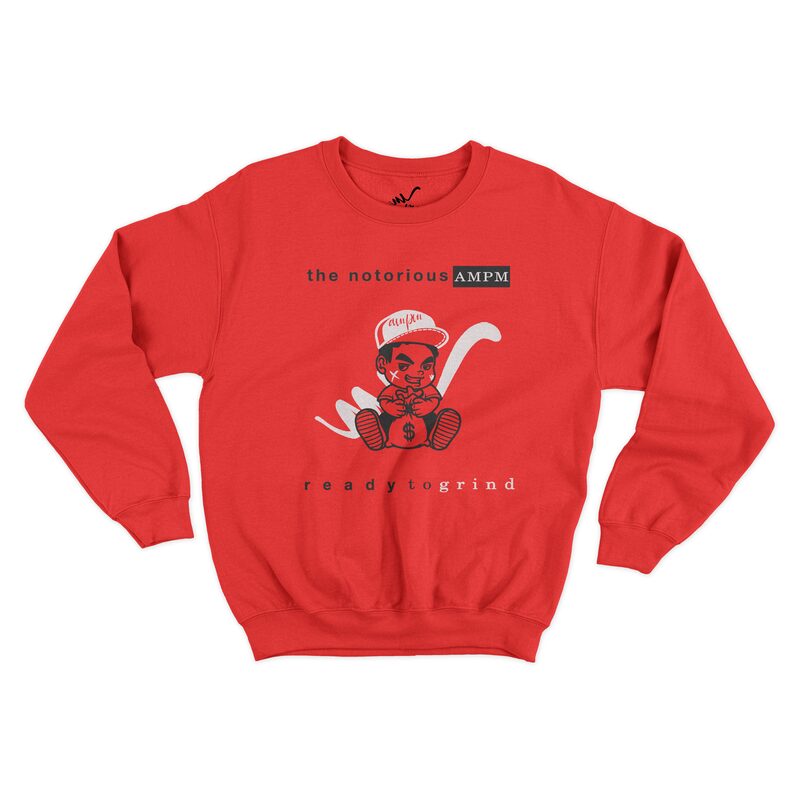 The Notorious AMPM crewneck in red