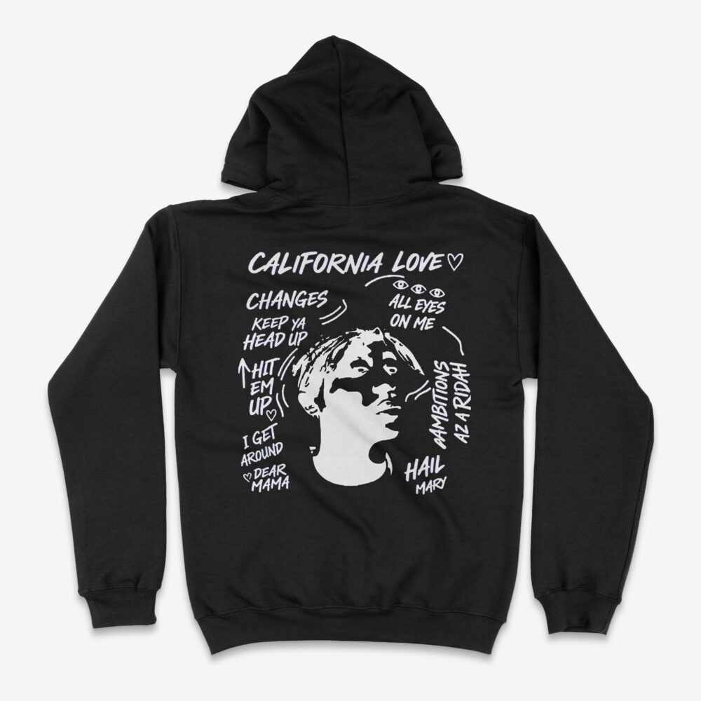 California Love hoodie with full back print