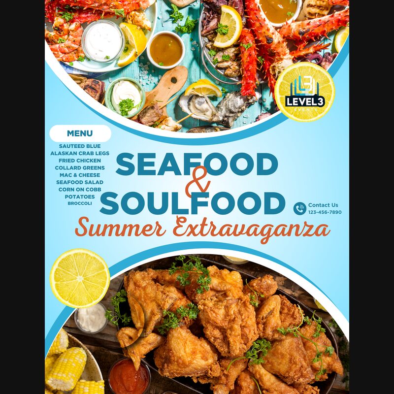 Full colour flyers printed by AMPM Print Lab