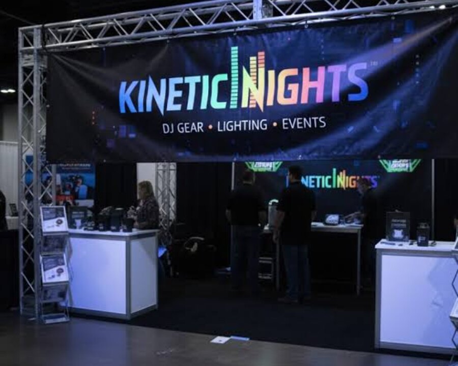 Kinetic Nights trade show banner printed by AMPM Print Lab