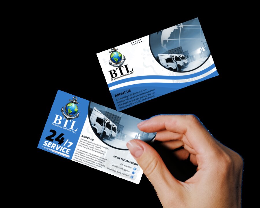 BTL Holding Company business cards printed by AMPM Print Lab